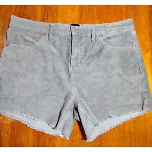 Gap‎ Women Olive Green Corduroy Frayed Hem Shorts Size 12